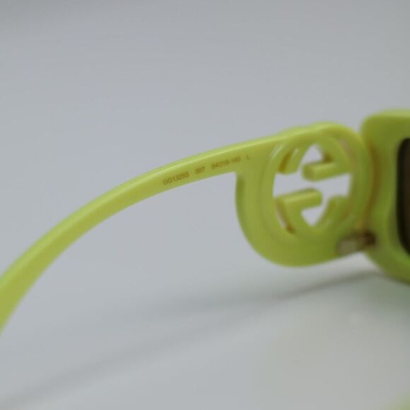 NEW Gucci Sunglasses GG1325S 007 Acid Yellow Brown Unisex Authentic - Picture 8 of 9